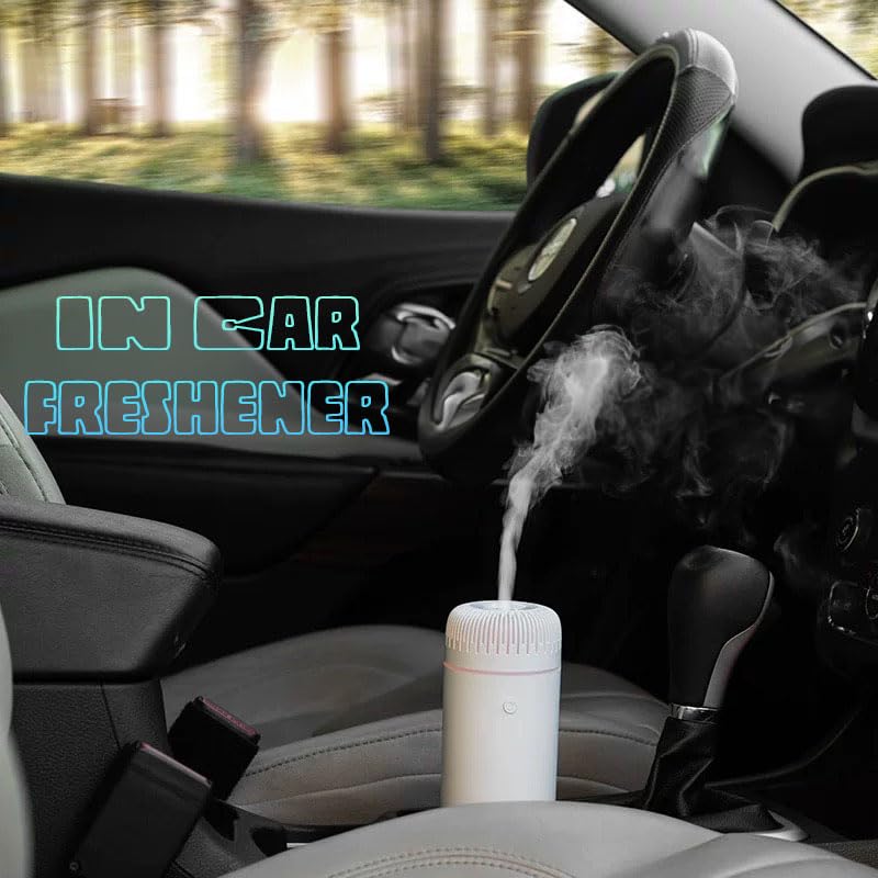 55tech in Car Aroma Diffuser Humidifier with LED Light Colors - Refresh and Relax While Driving USB - AB Mystery