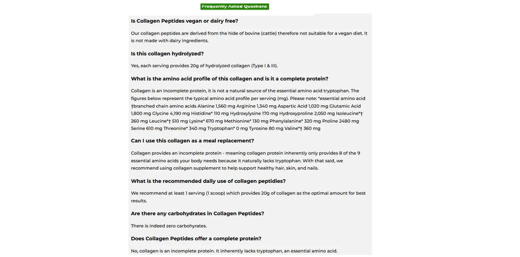 Orgain Collagen Peptides Unflavoured 454 g - AB Mystery