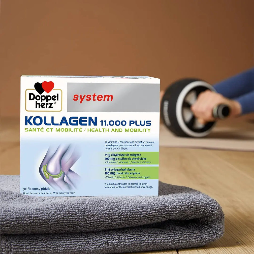 Doppelherz - Kollagen 11000 Plus - Collagen hydrolysate, chondroitin Sulphate, Vitamins C and D and Trace Elements - AB Mystery