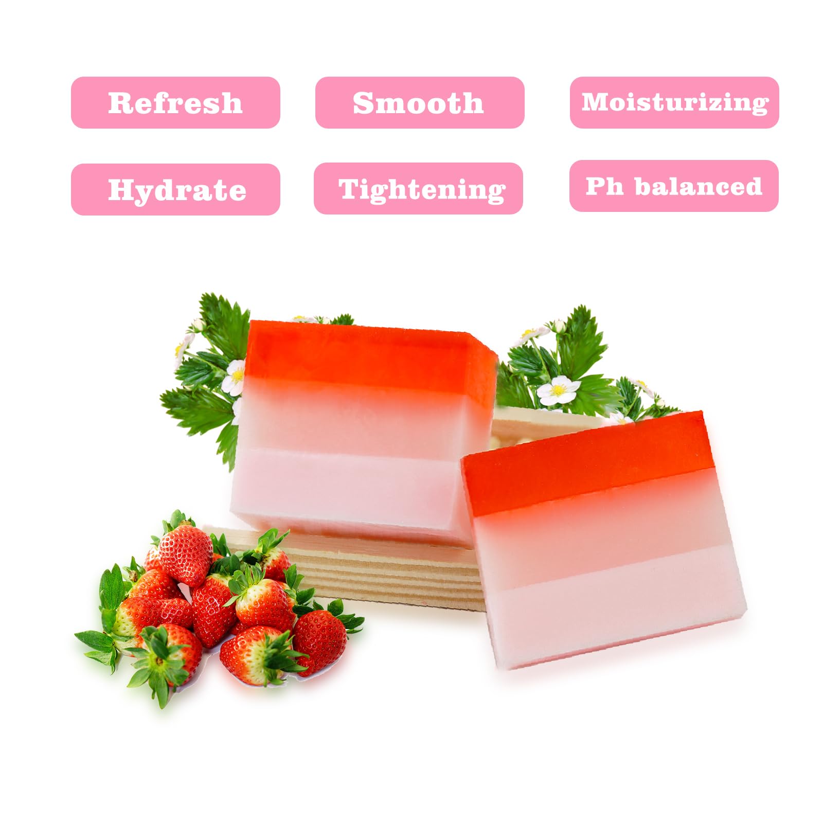 2Pcs Strawberry Yoni Bars and Yoni Oil Set for Feminine Wash, Yoni Wash for Cleanse Vaginal Balance PH - AB Mystery