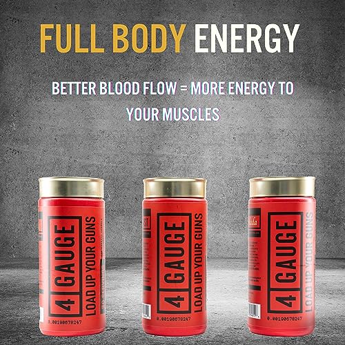 4 Gauge Natural Preworkout Without The Jitters | 30 Servings | Nitric Oxide Booster - AB Mystery