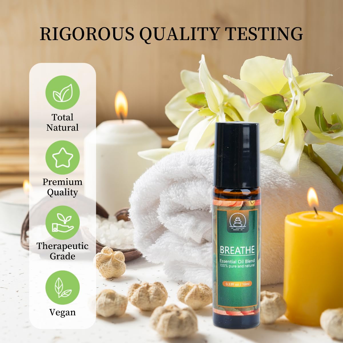 Breathe Easy Essential Oil Blend - Relief for Allergy, Sinus, Cough, and Congestion - Therapeutic - AB Mystery