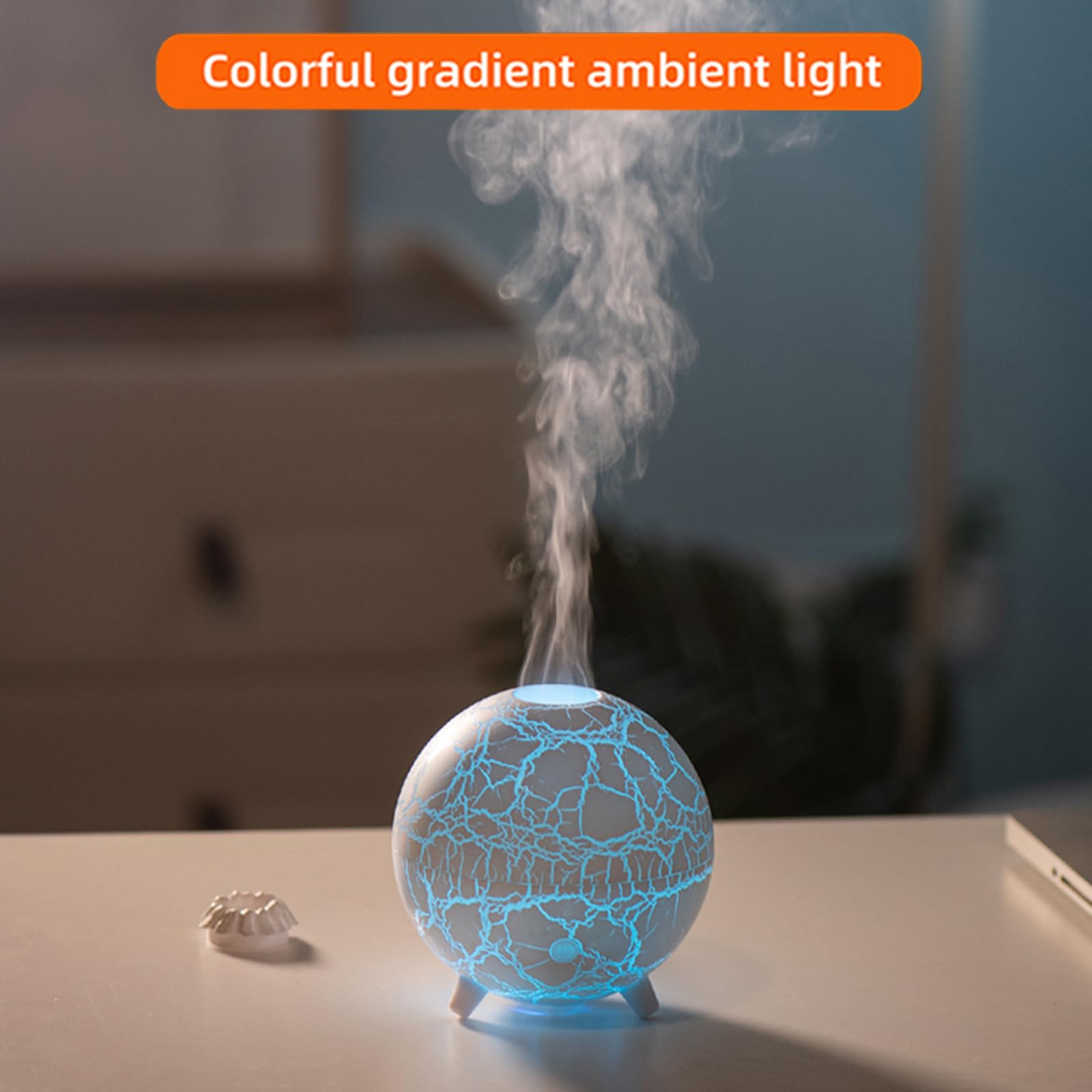 Volcano Humidifier Flame Aromatherapy Diffuser, 7 Colors Flame 200ml Essential Oil Diffusers - AB Mystery