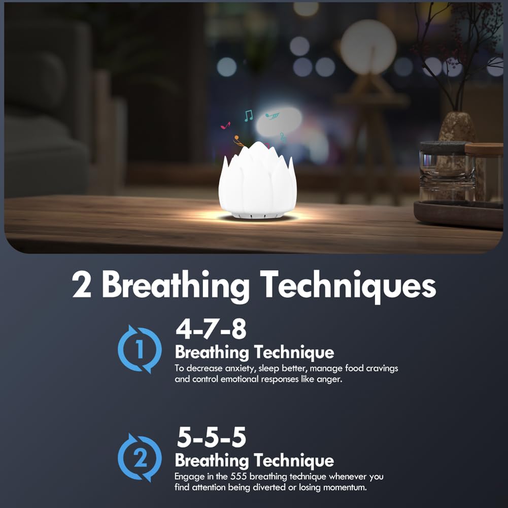 Meditation Gifts 'Breathing Lotus', NDLT Mindfulness Gifts Guided Breathing Trainer 2 Breathing - AB Mystery