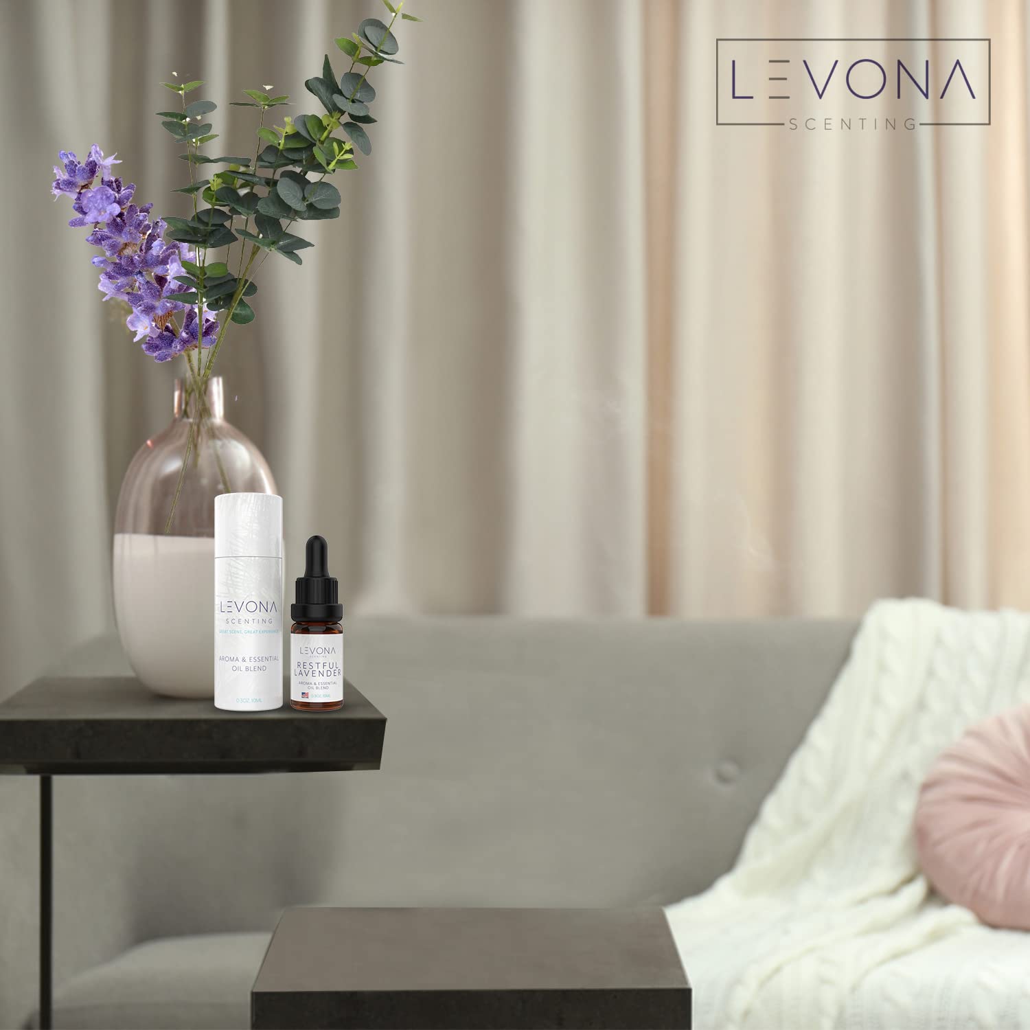 Levona Scents Pure Essential Oils for Diffusers for Home Luxury Scents - Restful Lavender Essential Oil - AB Mystery
