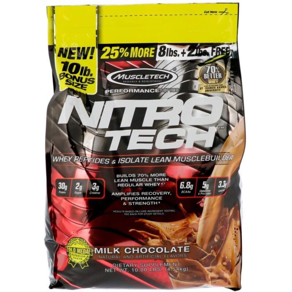 MuscleTech Nitro-Tech Whey Protein Powder Isolate & Peptides | Protein - AB Mystery
