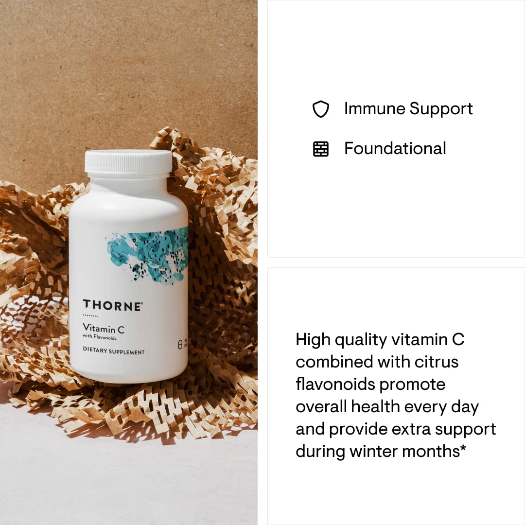 THORNE Vitamin C - Blend of Vitamin C and Citrus Bioflavonoids from Oranges - Support - AB Mystery