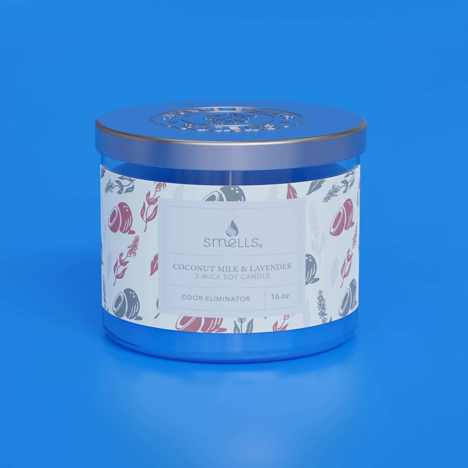 Smells - Odor Eliminator - Premium Soy Wax Jar Scented Candle 12oz. and 16oz. - 100% Cotton Single Wick - AB Mystery