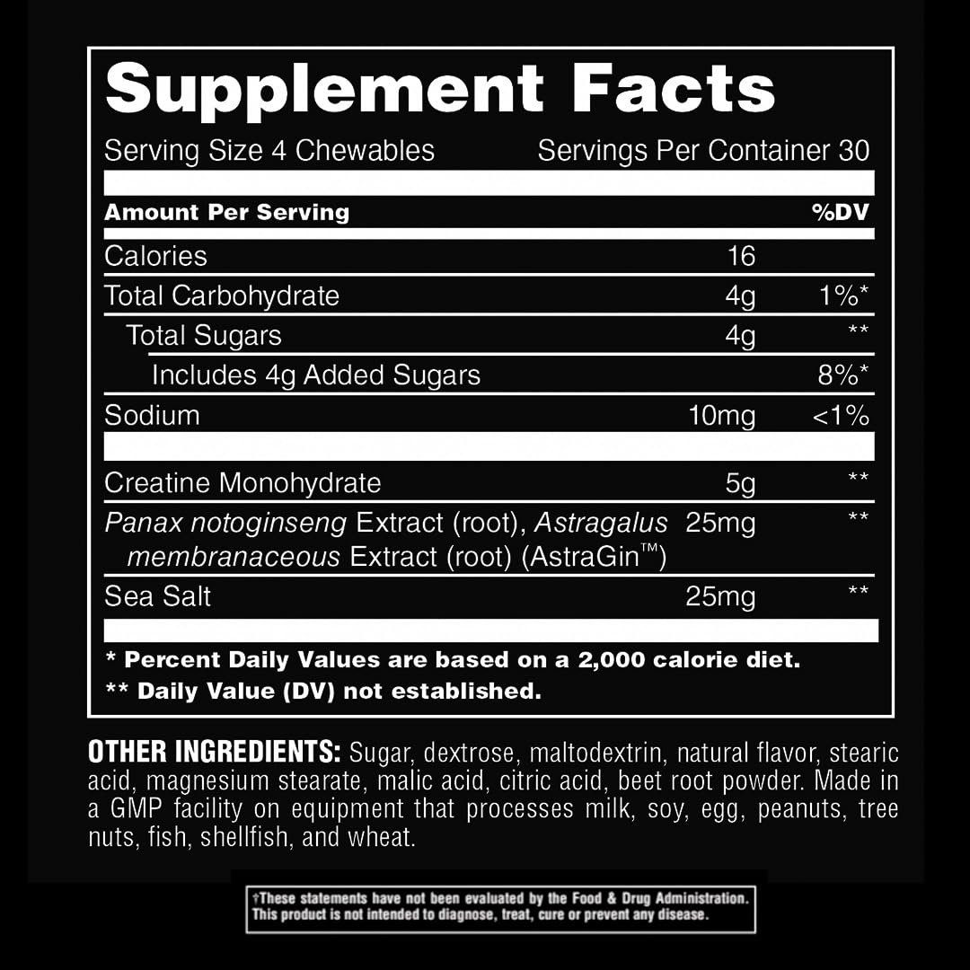 Animal Creatine Chews Tablets - Enhanced Creatine Monohydrate with AstraGin - AB Mystery