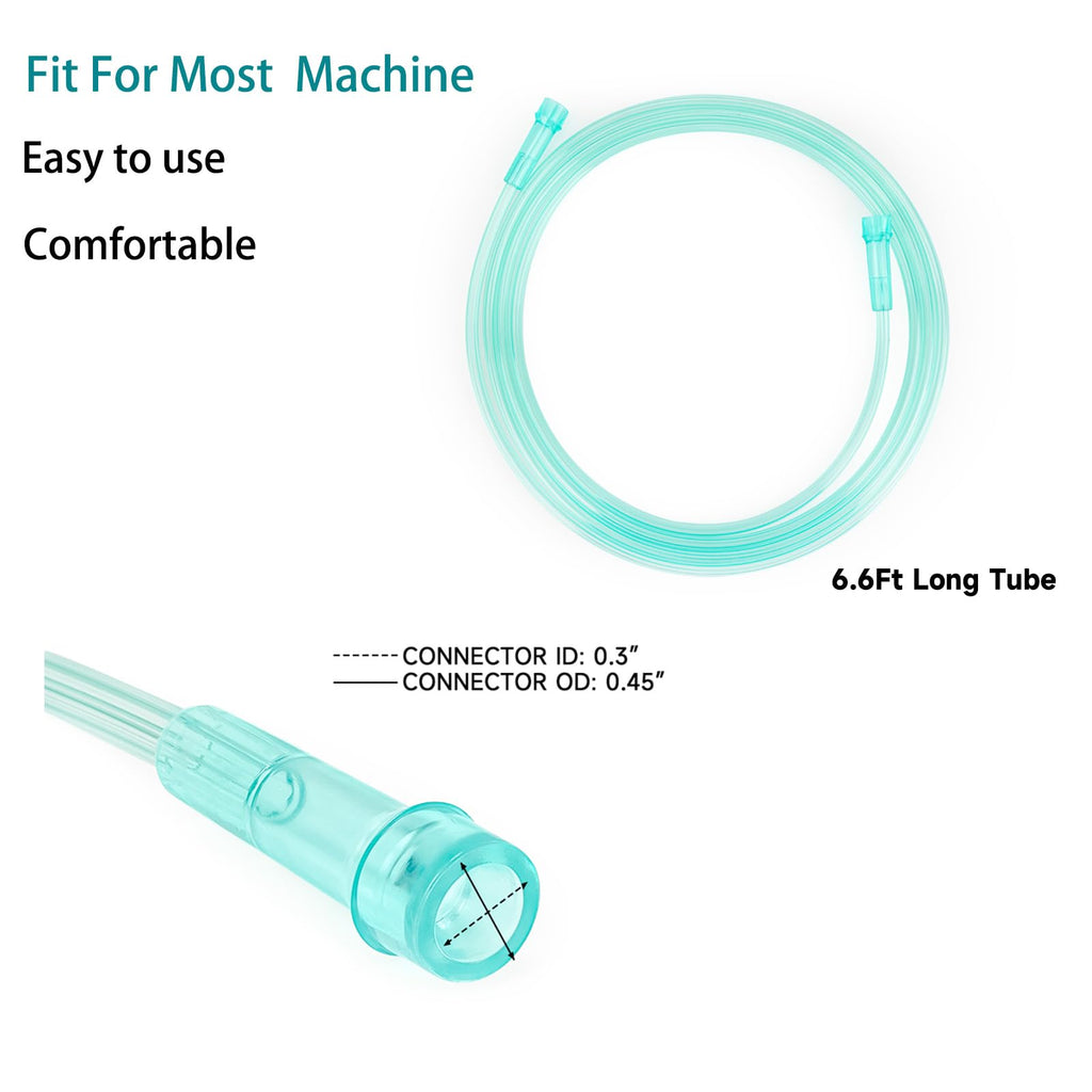 2 Pack Oxygen Mask for Face Adult with 6.6 Ft Tube and Adjustable Elastic Strap - Size XL - AB Mystery