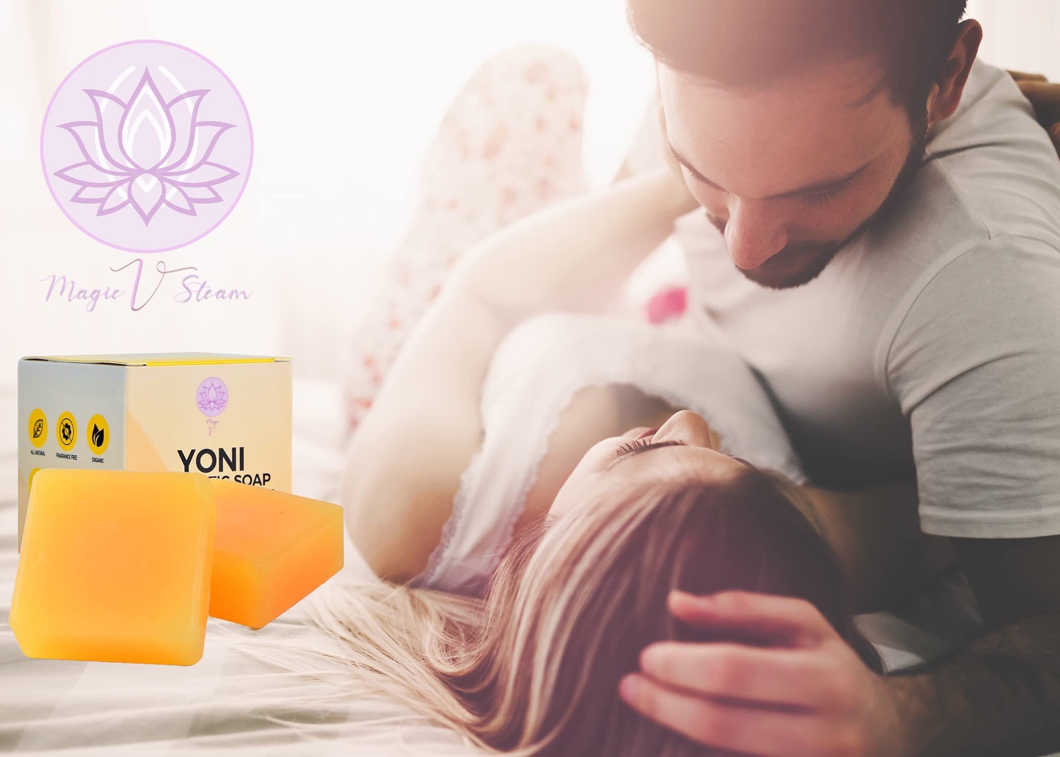 Magic V Steam Probiotic 2 Yoni Soap Bars Feminine Wash and Vaginal Wash Vaginal Odor Eliminator PH - AB Mystery