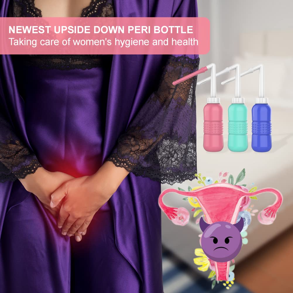 2PCS Vaginal irrigation Intimate Wash for Women,Portable Bidet Travel Bidets,Peri Bottle - AB Mystery