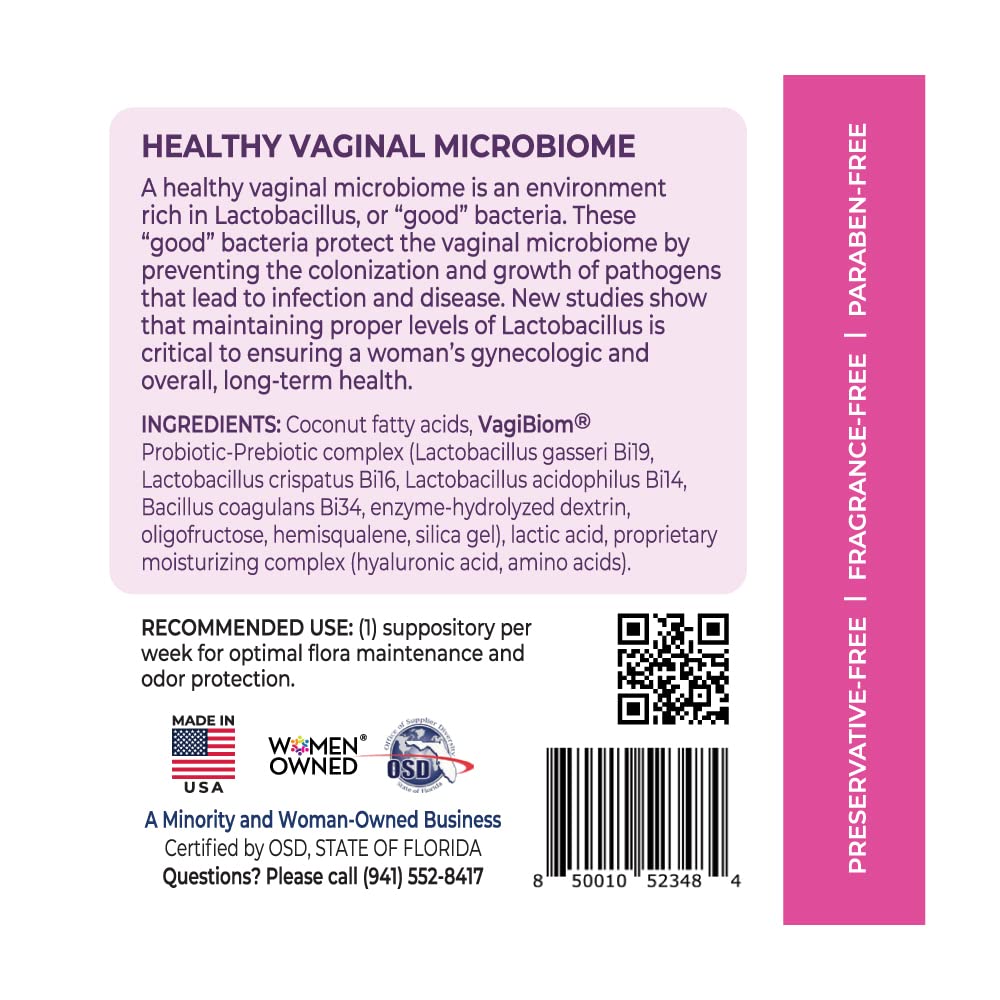 VagiBiom Probioitc Suppository Convenient Travel Pack with 2 Suppositories - AB Mystery