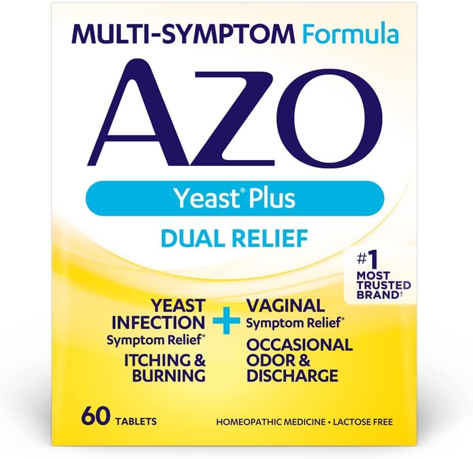 AZO Urinary Pain Relief Maximum Strength (24 Count) Fast Relief of UTI Pain, Burning & Urgency Yeast Plus - AB Mystery