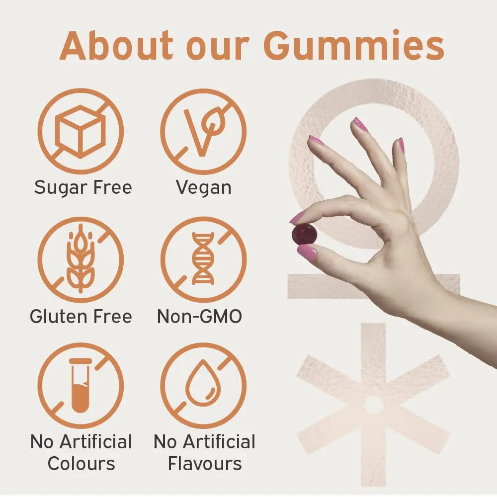 Nutriburst - Vegan Collagen Revive Gummies - Biotin (100µg), Hyaluronic Acid (100mg) + Vitamin C (80mg) Nutriburst