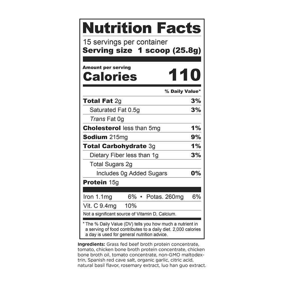 Ancient Nutrition Bone Broth Protein Powder, Tomato Basil, Grass-Fed Chicken and Beef - AB Mystery