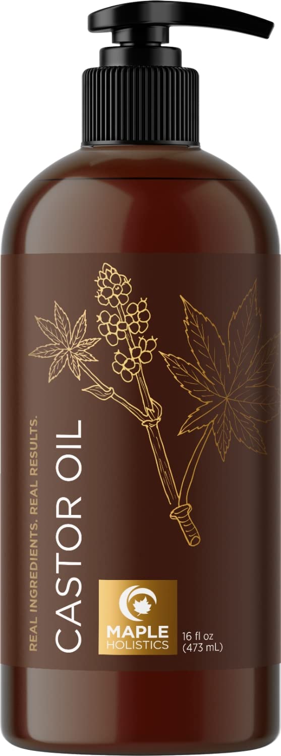 Pure Castor Oil for Body & Skin Care Great for Wraps & Compresses - Castor Oil for Hair Skin