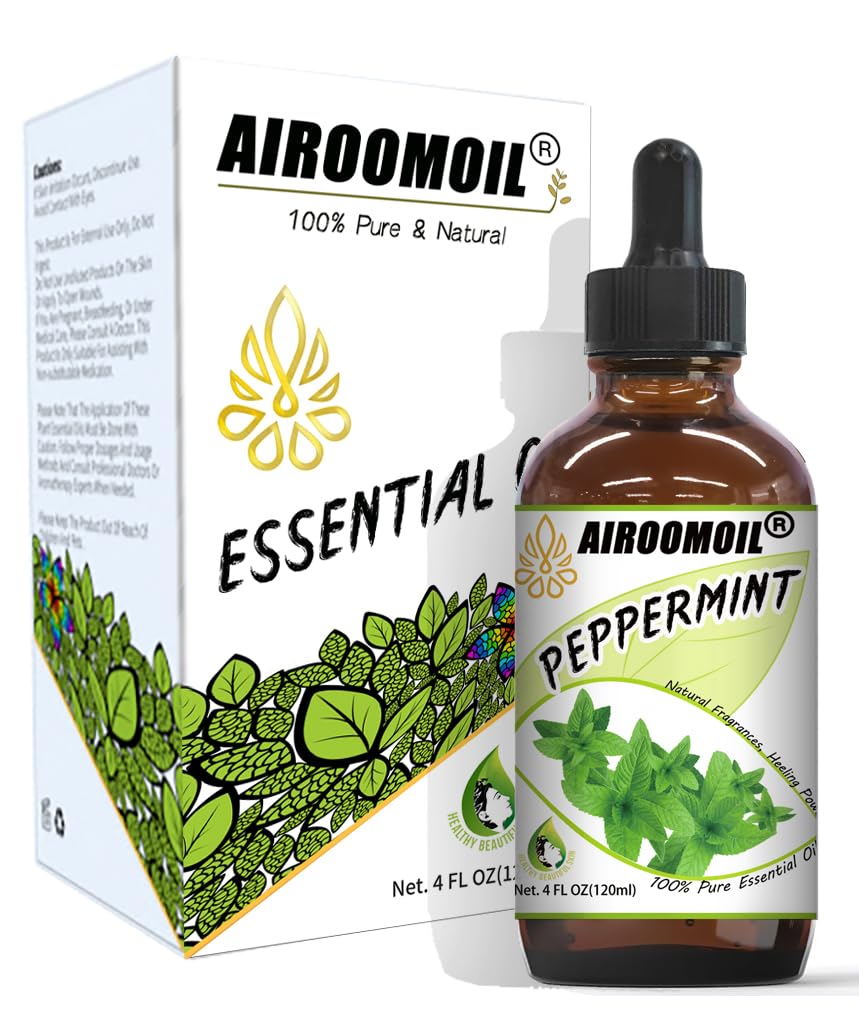 airoomoil Invigorating Peppermint Essential Oil for Showers Skin Use Shampoo Soap Ideal - AB Mystery