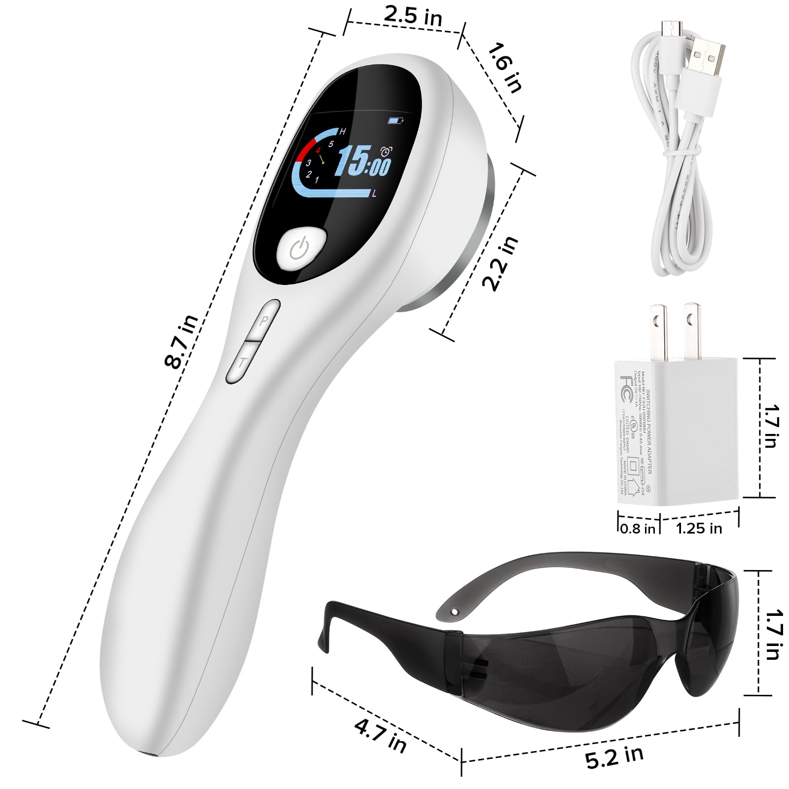 yofalo Cold Laser Human/Vet Device with LED Display Targets Joint and Muscles Directly - AB Mystery