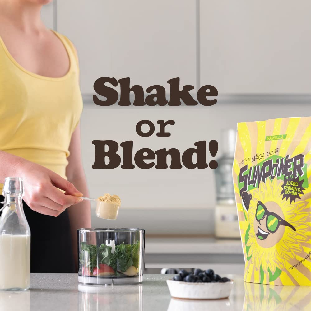 SunPower Vegan Protein Powder - 21g Plant Protein per Serving - Pea, Sunflower SunPower