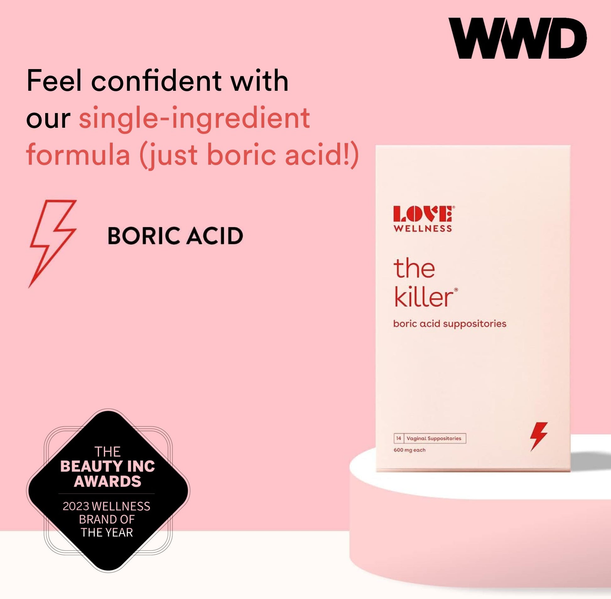 Love Wellness Good Girl Probiotics & The Killer | Vaginal pH Balance Supplement & Boric Acid Suppositories - AB Mystery
