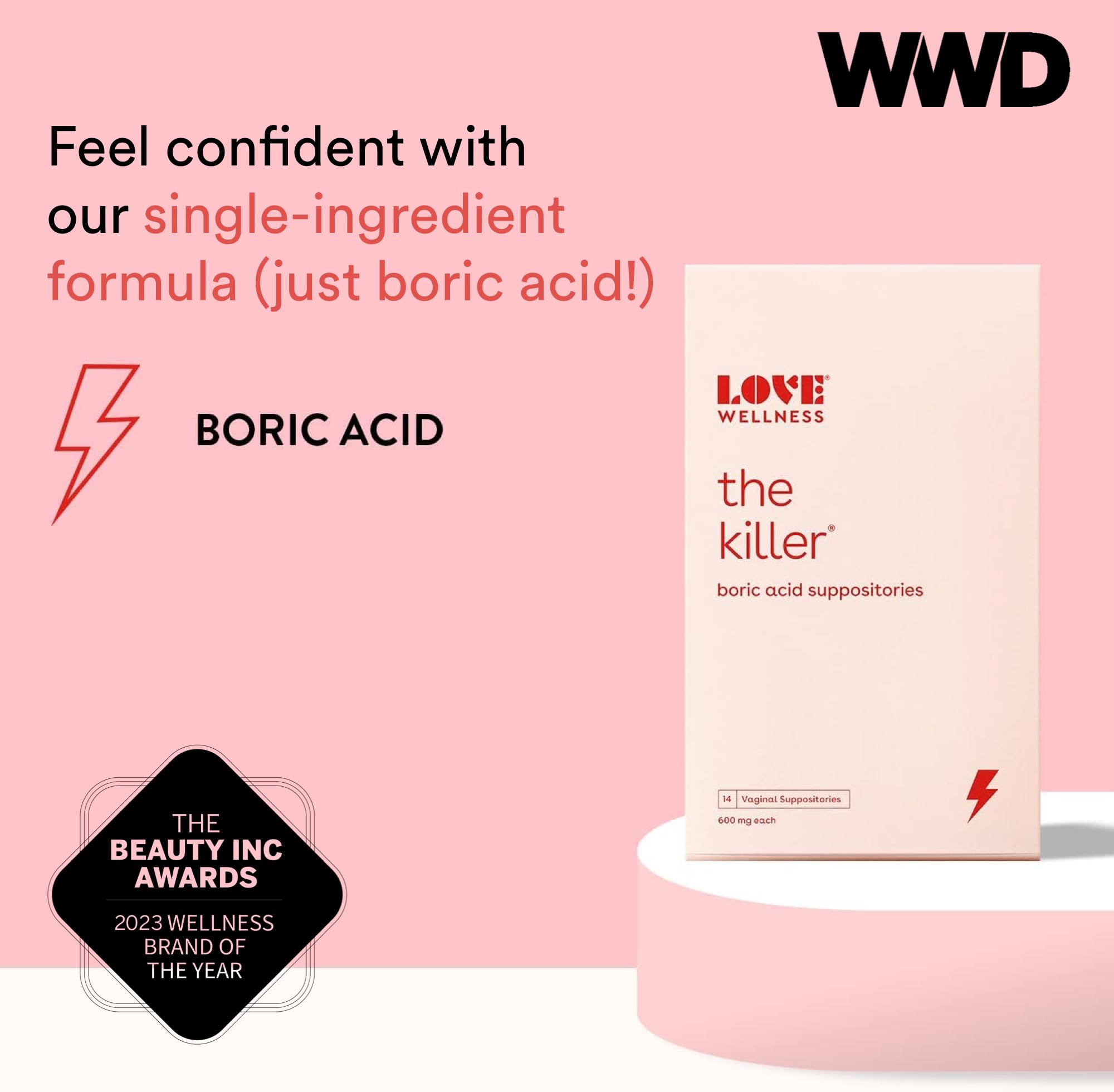 Love Wellness Good Girl Probiotics & The Killer | Vaginal pH Balance Supplement & Boric Acid Suppositories - AB Mystery