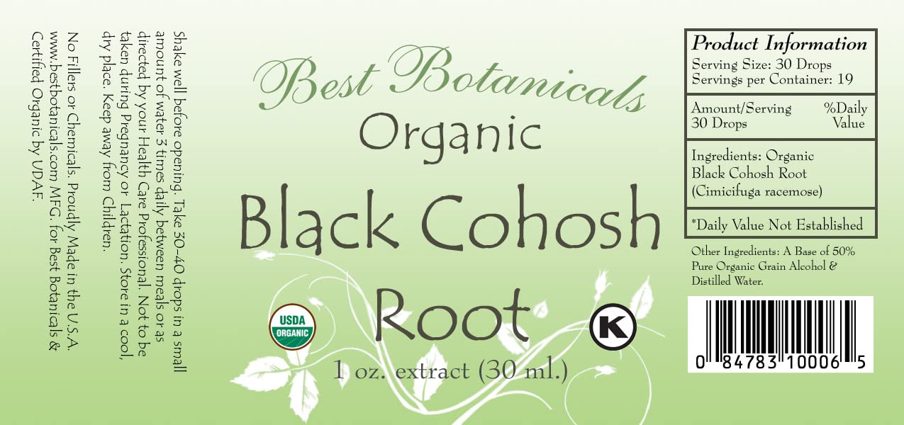 Best Botanicals Black Cohosh Root Extract 1 oz. - AB Mystery