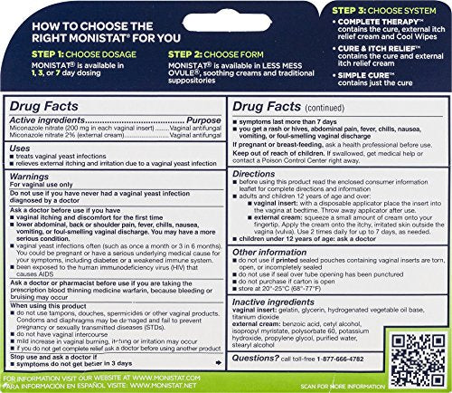 Monistat 3 Day Triple Action Combo Pack, Odorless, White - AB Mystery