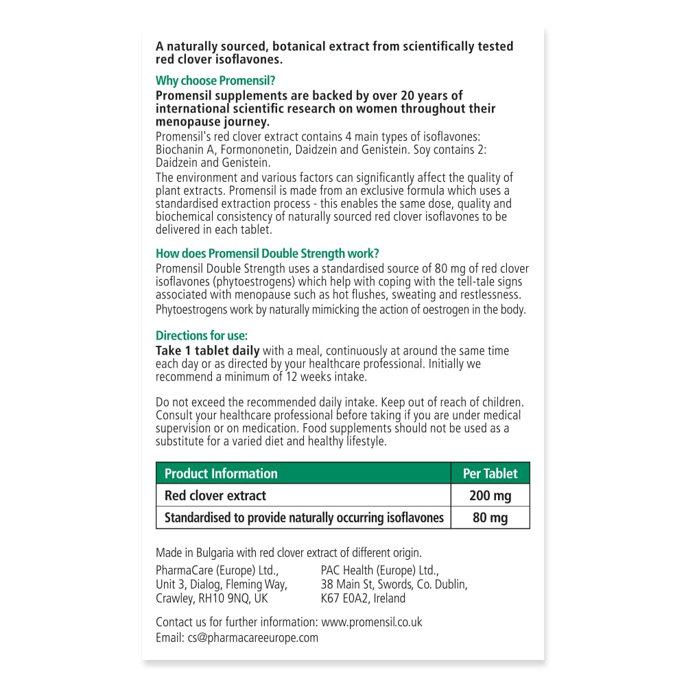 Promensil Red Clover Double Strength 30 tablets - AB Mystery