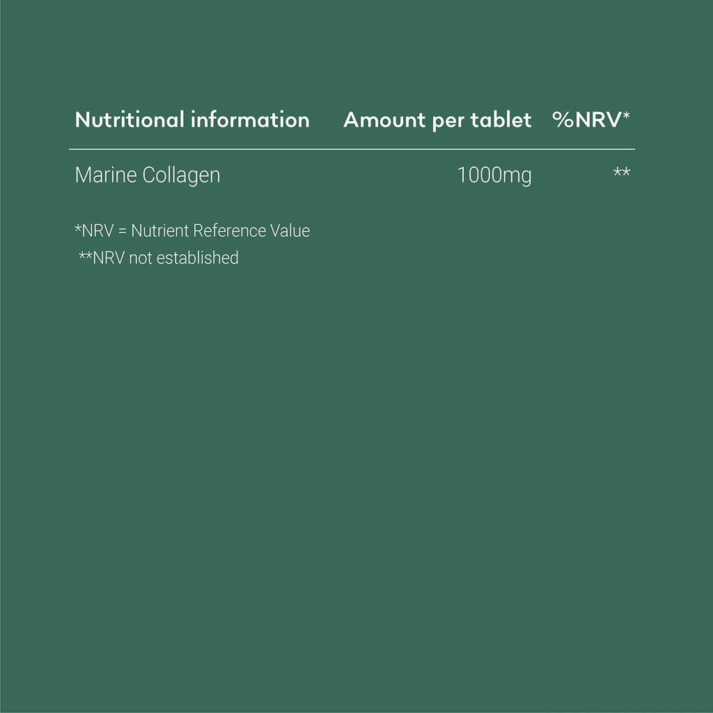 Pure Collagen Tablets - High Strength 1000mg Peptan Marine Collagen Supplements - Collagen Powder - AB Mystery