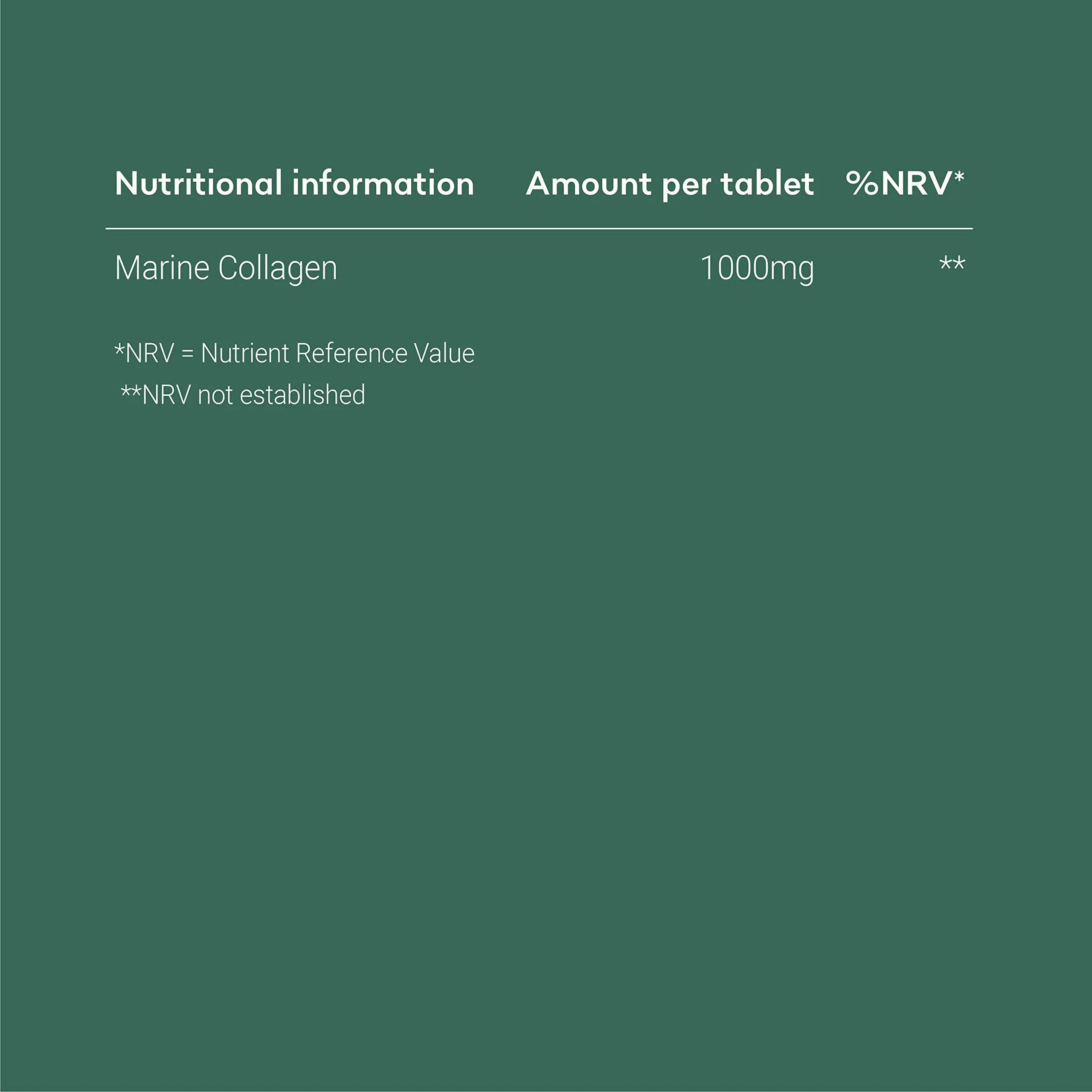 Pure Collagen Tablets - High Strength 1000mg Peptan Marine Collagen Supplements - Collagen Powder - AB Mystery