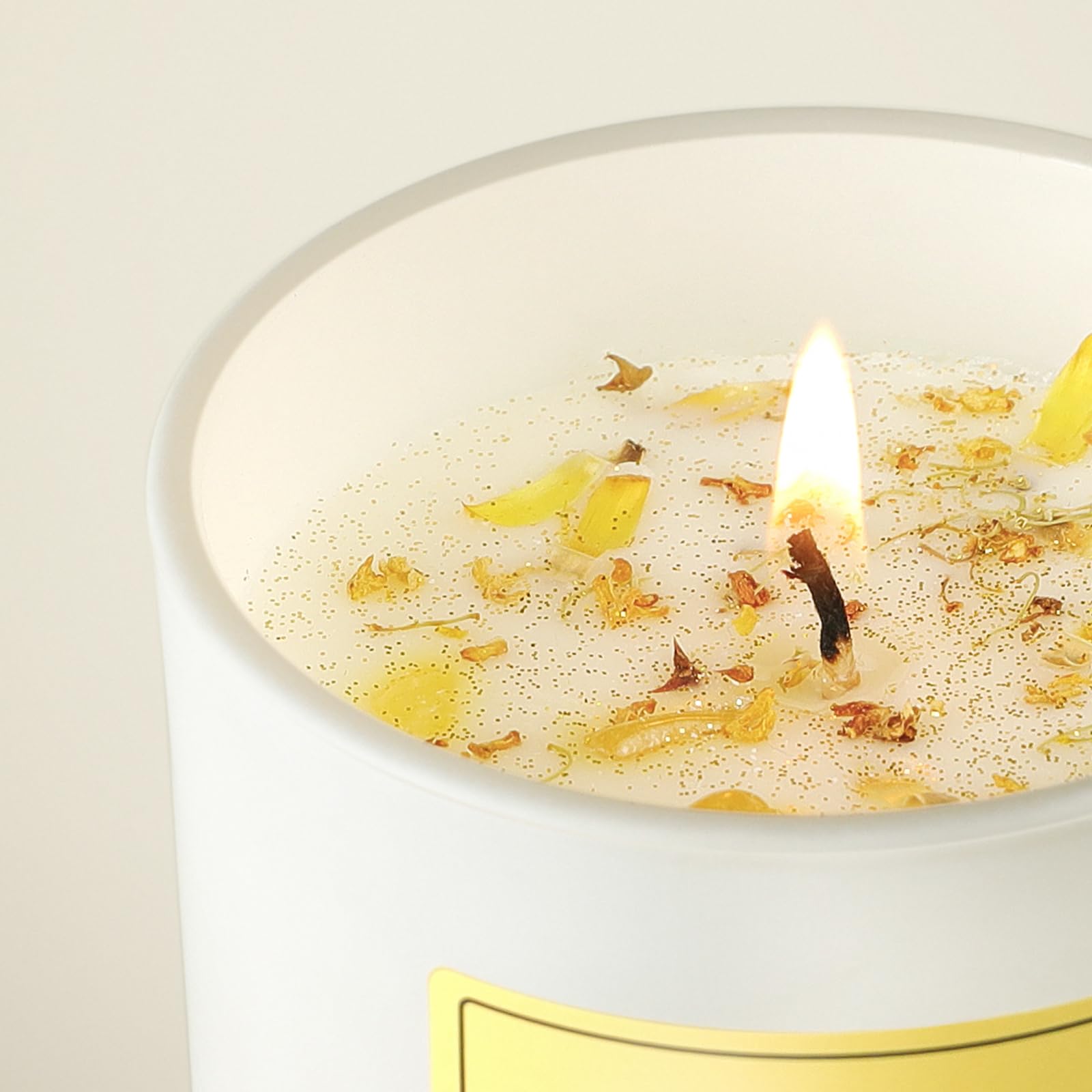 Vanilla Soy Candles Gift for Women - Aromatherapy Candle with Crystals Inside, 10oz Natural Soy Wax Candles - AB Mystery