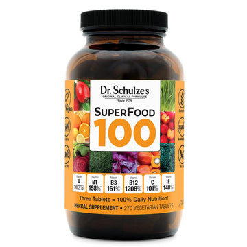 Dr. Schulze's | SuperFood 100 | Vitamin & Mineral Herbal Concentrate | Dietary Supplement
