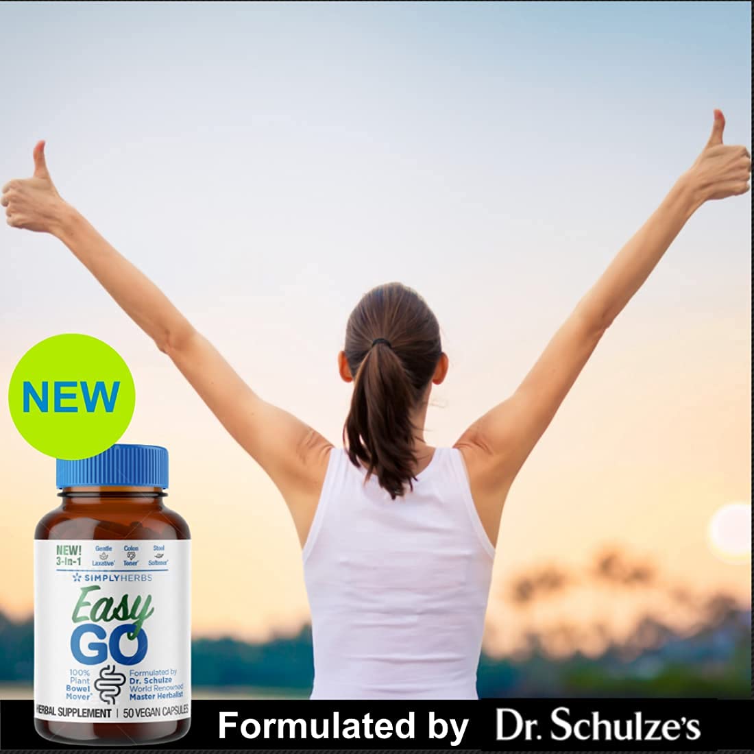 Dr. Schulze's Easy GO Bowel Mover - Formulated Gentle Laxative, Colon Toner & Stool - AB Mystery
