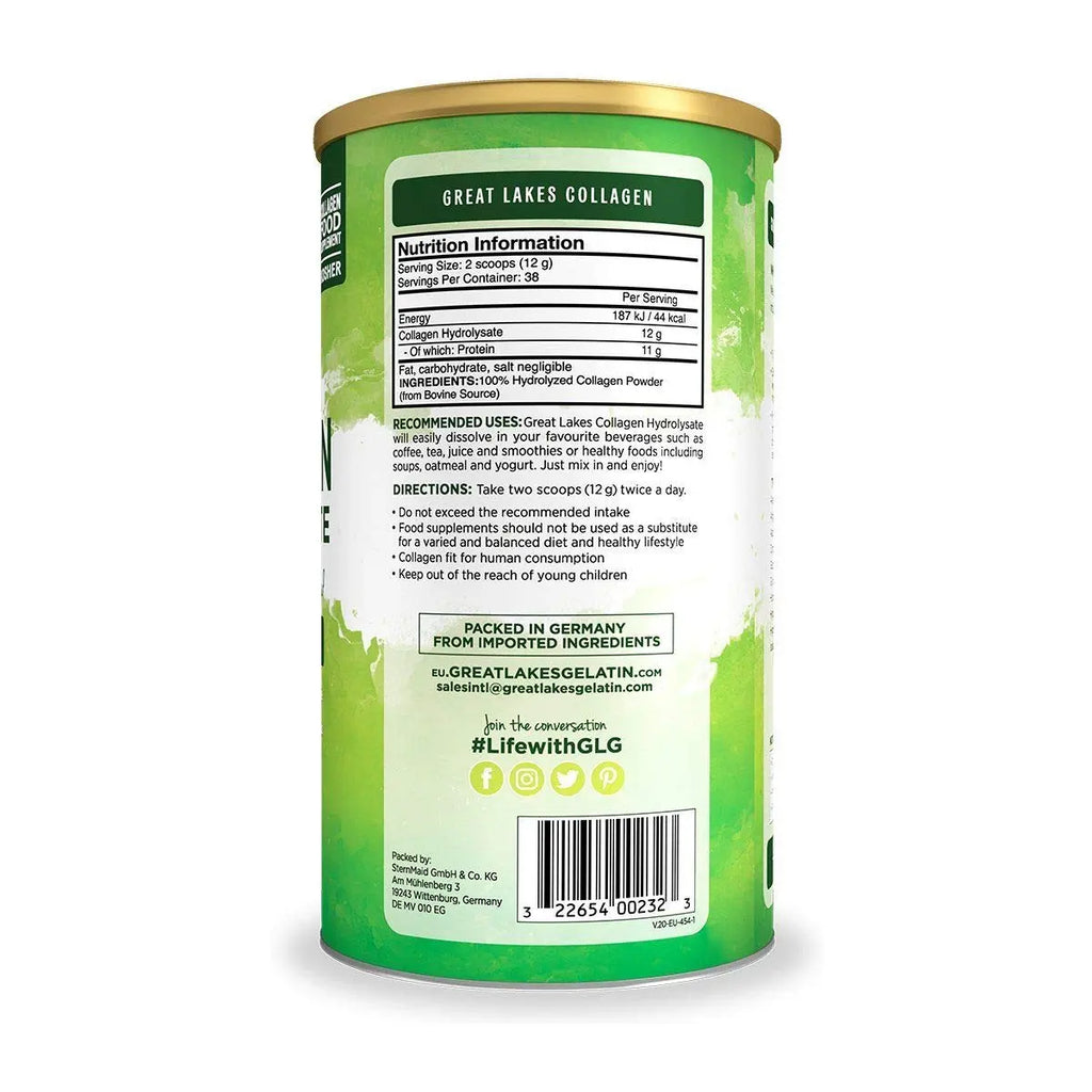 Great Lakes Gelatin Collagen Hydrolysate, Grass-Fed Bovine Hydrolysed Collagen Peptides Protein - AB Mystery