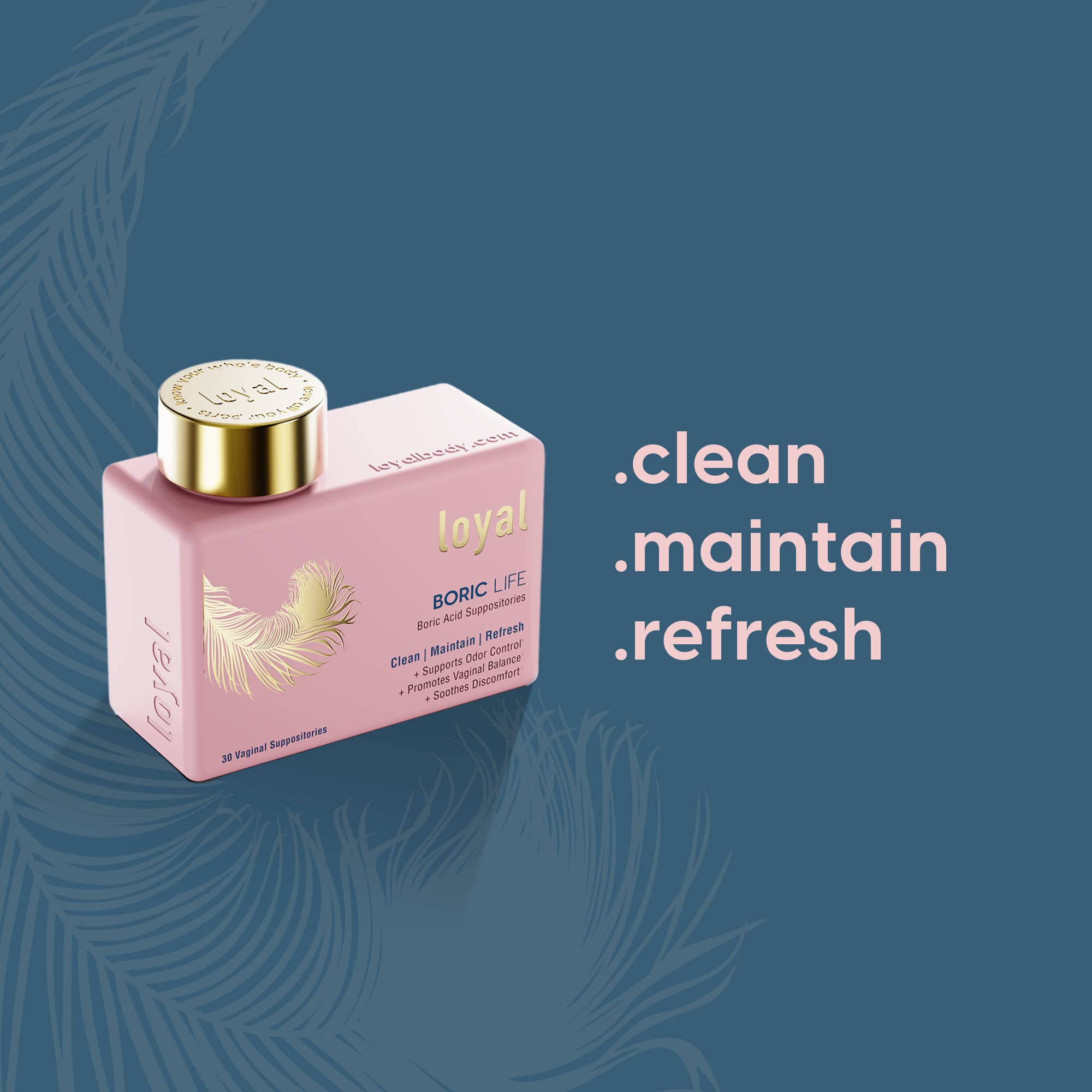 Loyal Boric Life - Boric Acid Vaginal Suppositories - 600mg - Supports Odor Control - Promotes Vaginal - AB Mystery