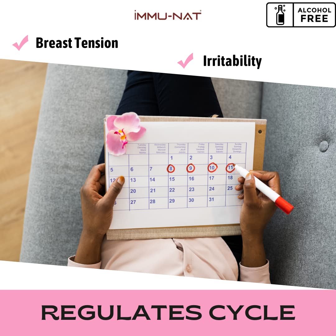 Immu-nat Chaste Tree Berry Extract - 8.5oz - Herbal Menopause & PMS Relief - Alcohol-Free Women's - AB Mystery