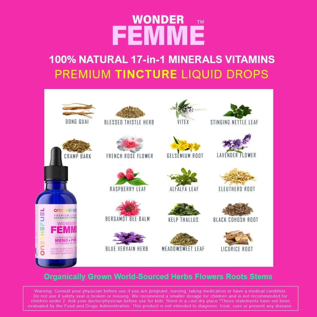 Wonder Femme Hormone Balance Menopause Hot Flashes Relief Support 100% Natural Women - AB Mystery