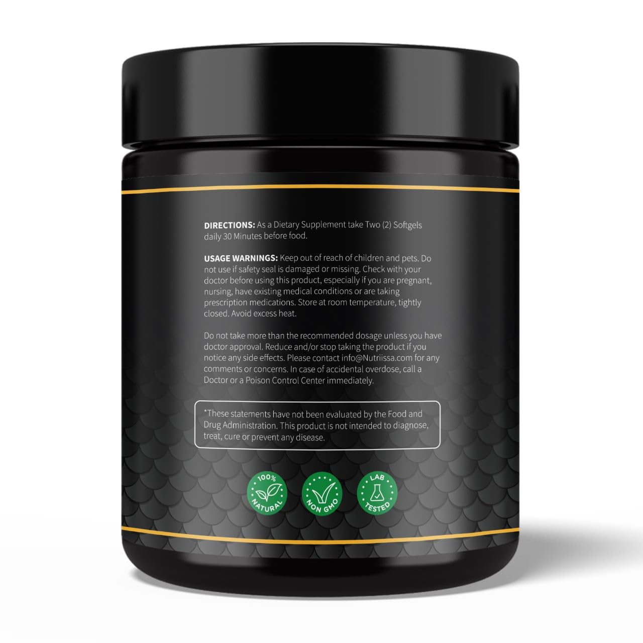 Nutriissa Omega 3 - Full Spectrum - 180 Count - High Concentrate Formula Fish Oil, Krill Oil - AB Mystery