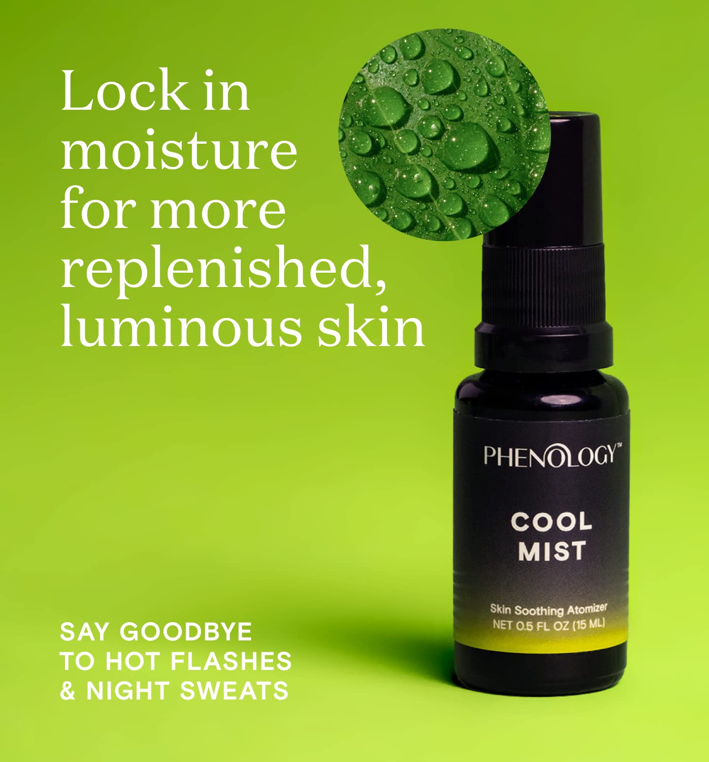 Phenology Menopause Cooling Mist Spray- 0.5 fl oz – Menopause Support for Hot Flashes & Night Sweats - AB Mystery