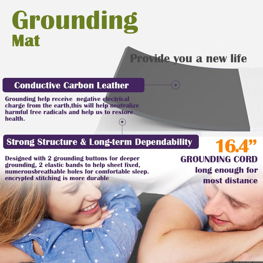Grounding Mat for Sleeping, Grounding Sheet forBed, Earth Mat Connected for Pain Relief - AB Mystery