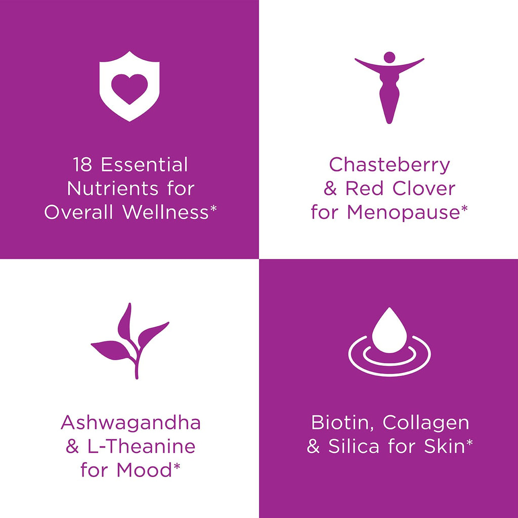 Hyland's Naturals Rock On Menopause + Youthful Skin Care Multivitamin for Women - AB Mystery