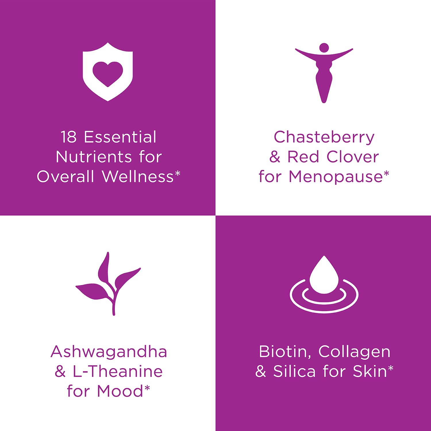 Hyland's Naturals Rock On Menopause + Youthful Skin Care Multivitamin for Women - AB Mystery