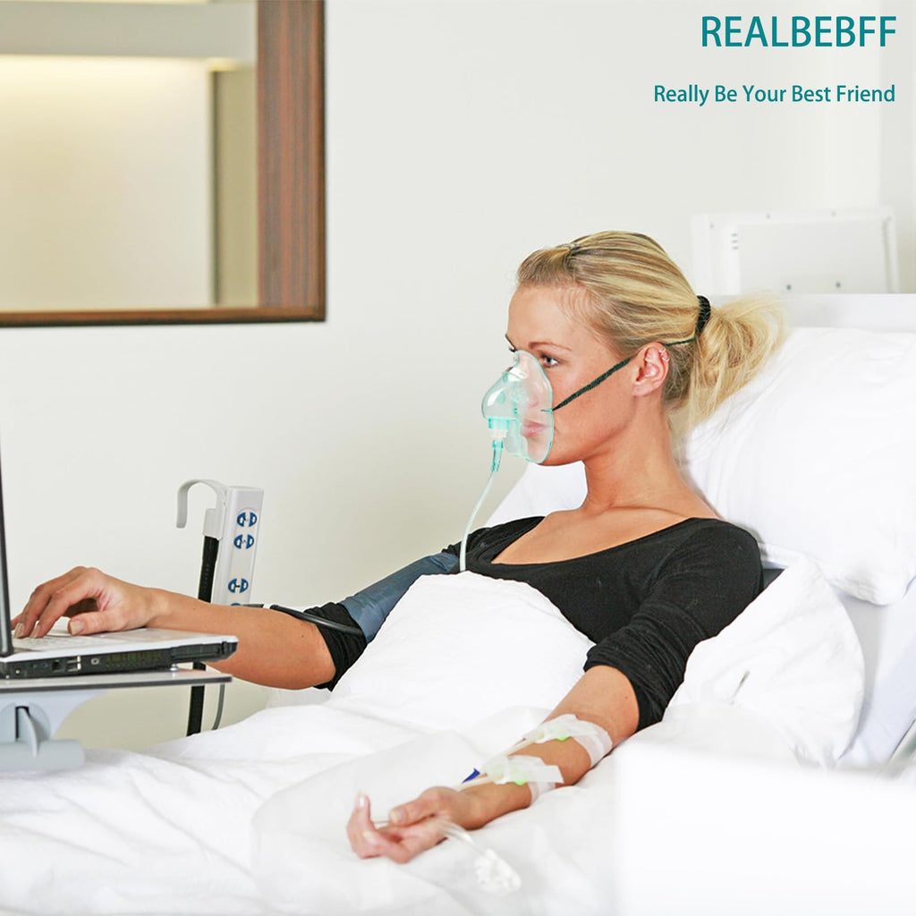 2 Pack Oxygen Mask for Face Adult with 6.6 Ft Tube and Adjustable Elastic Strap - Size XL - AB Mystery