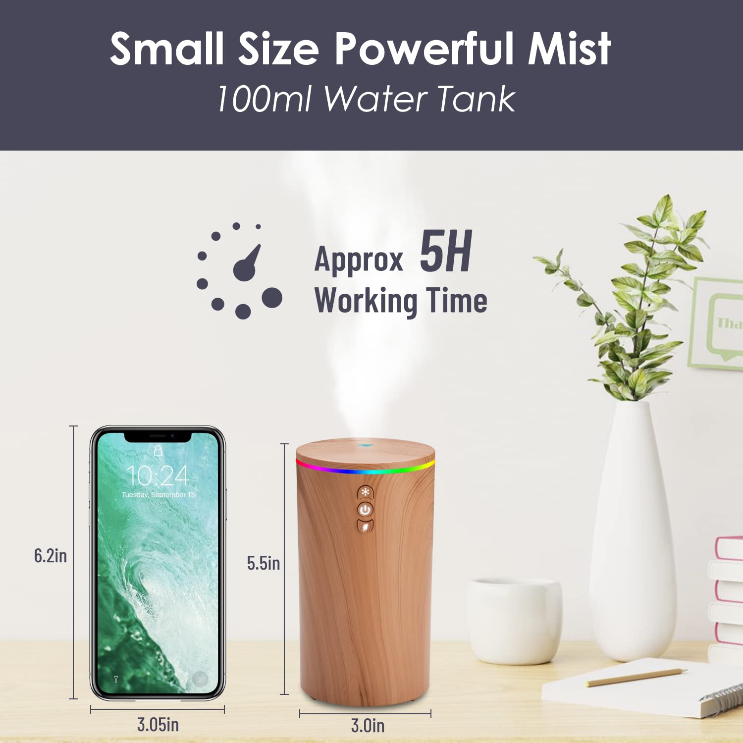 Car Diffuser, USB Essential Oil Diffuser Ultrasonic Car Humidifier Aromatherapy Diffusers - AB Mystery