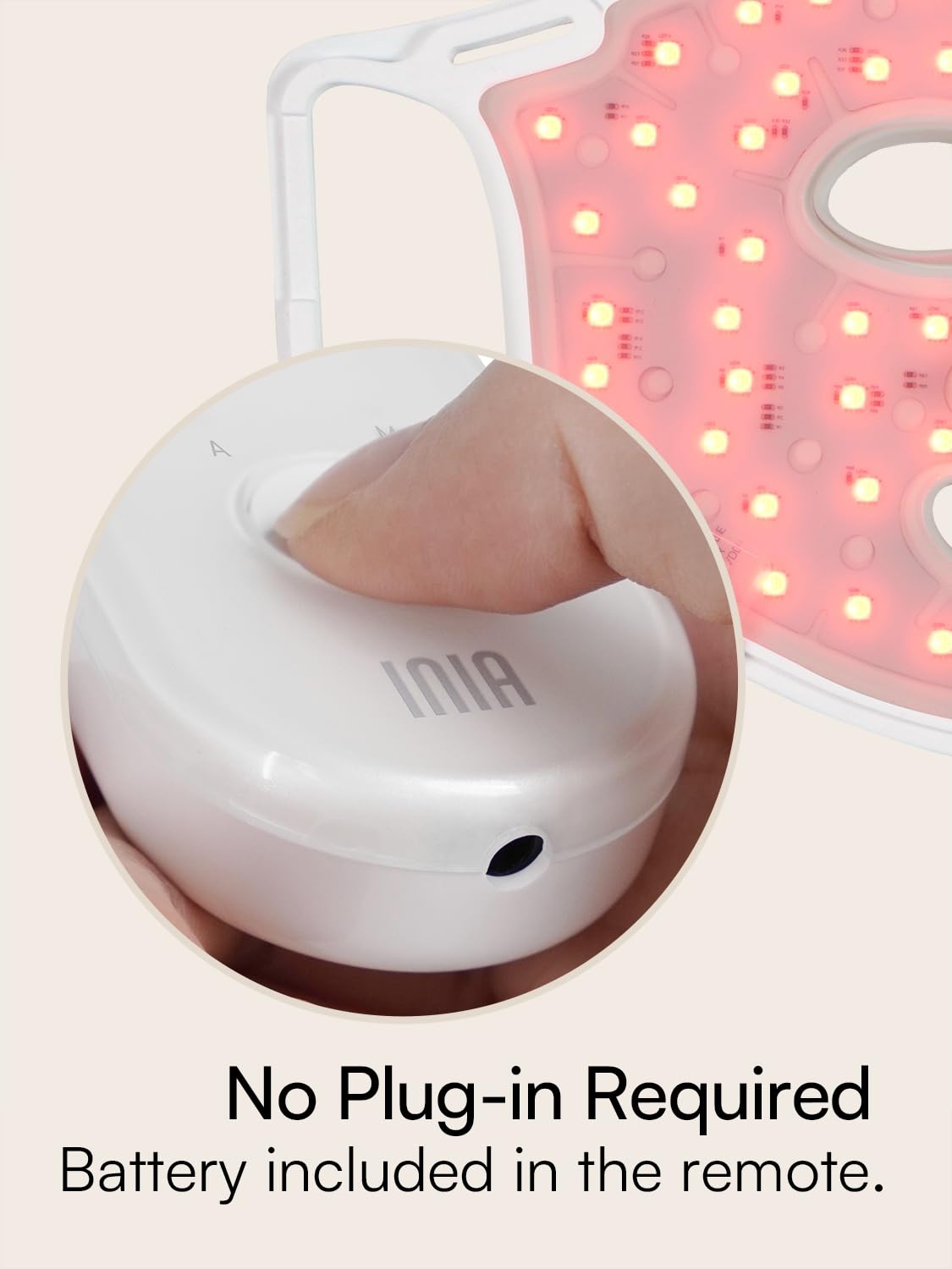 INIA GLOW Light Therapy Mask for Face, LED Mask with Red Blue Green Light and Advanced Near-Infrared - AB Mystery