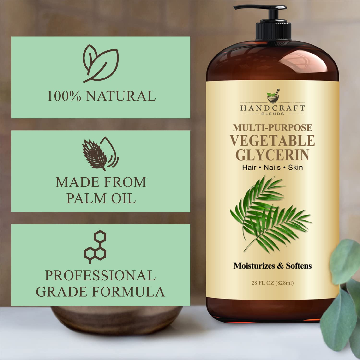 Handcraft Blends Vegetable Glycerin for Skin and Hair 28 oz - Pure Vegetable Glycerin Liquid - AB Mystery