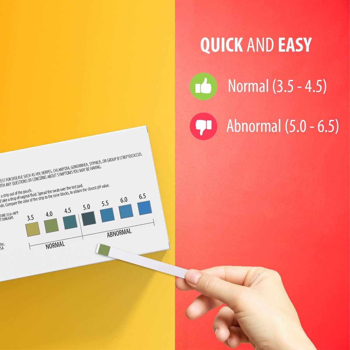 [60 Pack] PGYARD Vaginal Health pH Test Strips, Feminine pH Test, Value Pack - AB Mystery