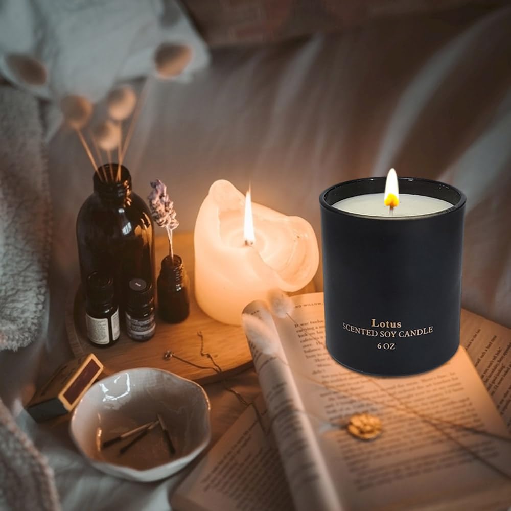 Scented Candles for Women,Premium Lotus Aromatherapy Candles, Home Scented Candle - AB Mystery
