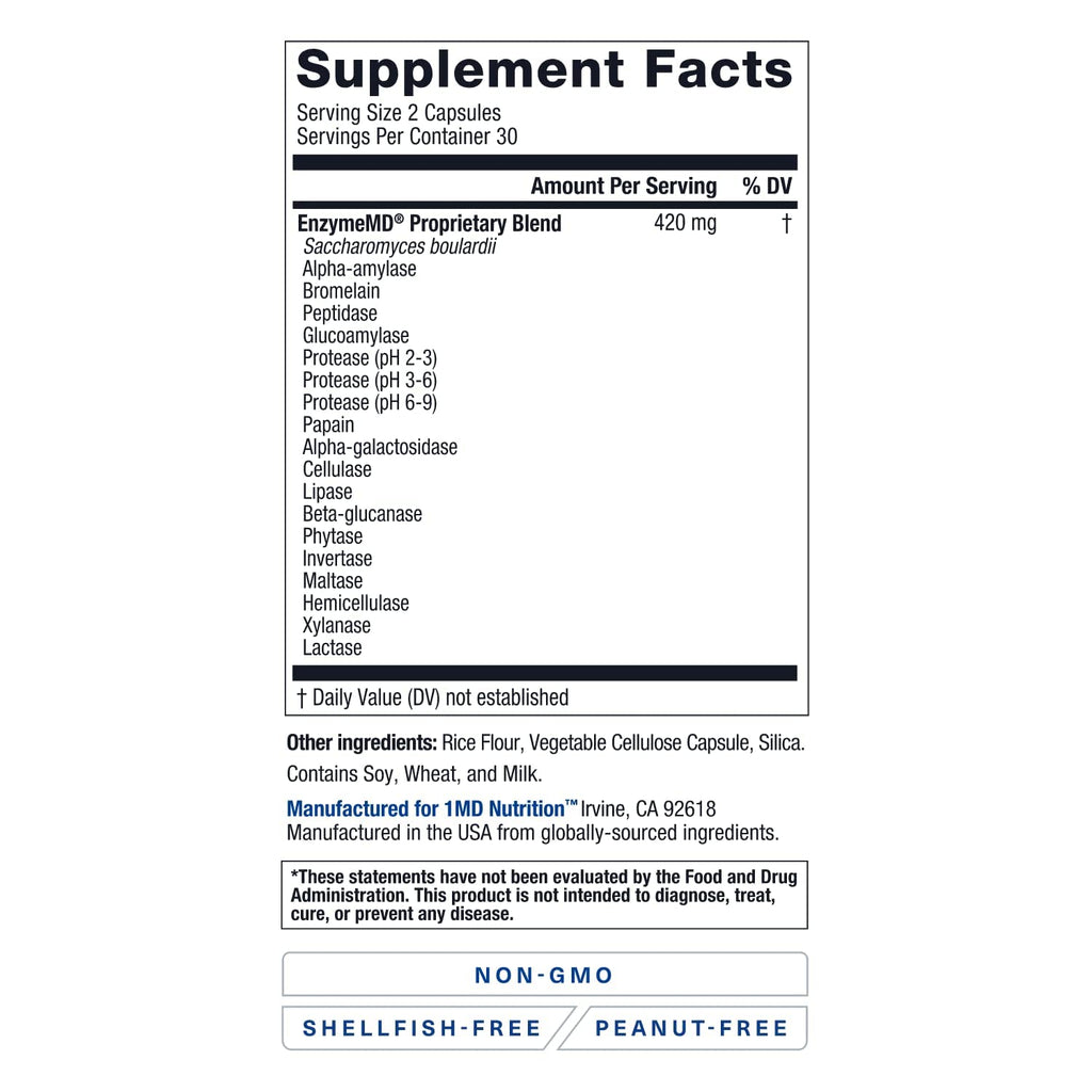 1MD Nutrition EnzymeMD - Digestive Enzymes Supplement - Doctor Formu - AB Mystery